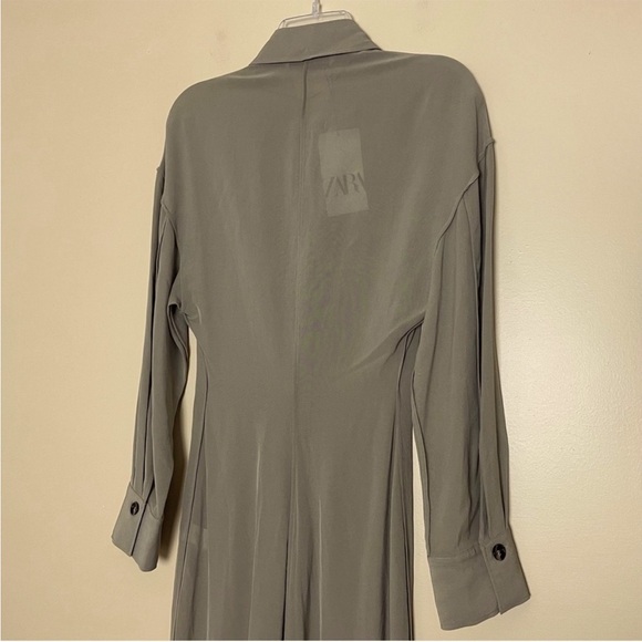 NWT ZARA Viscose Long Shirt Dress size M - Picture 16 of 16